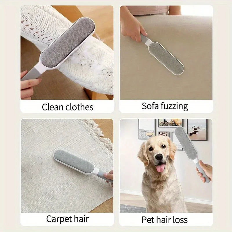 Cepillo Quitapelusas Electrostático Reutilizable de Doble Cara para Eliminar Pelo de Mascotas, para Ropa, Sofás, Muebles y Alfombras