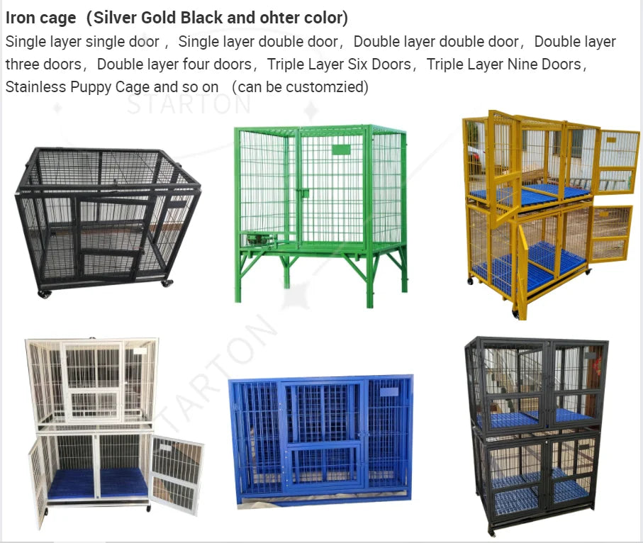 Jaula Plegable de Alambre Metálico Reforzado de Acero Inoxidable para Perros Grandes, Casetas Plegables para Mascotas, Jaulas para Perros Adultos en Oferta