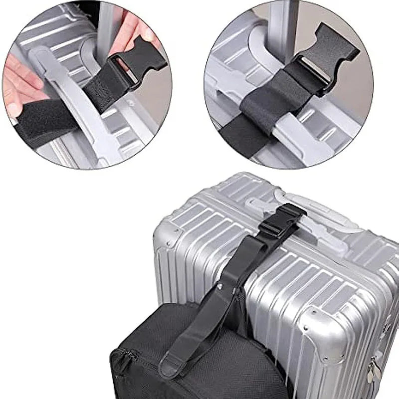 Correa de Equipaje de Viaje, Cinturones Elásticos Telescópicos para Maletas, Correa de Fijación para Maleta, Hebilla de Viaje, Cinturones para Equipaje
