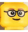 Cabeza impresa de Minifigs hembra, bloque de bricolaje para iluminar, número de pieza de ladrillo, Compatible con otras partículas de ensamblaje, 20 piezas