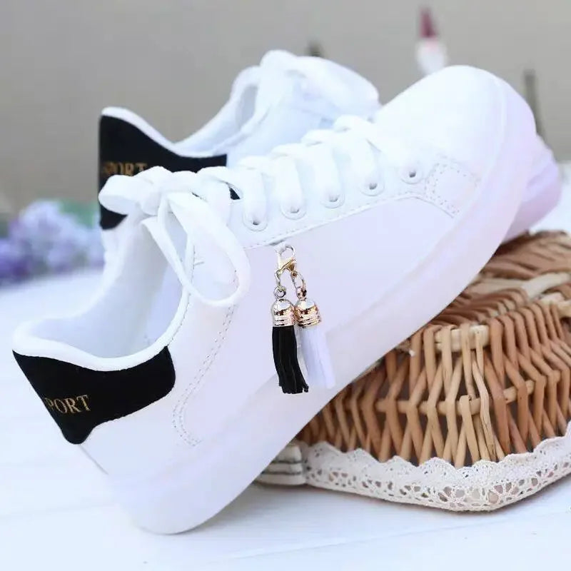 Zapatillas Deportivas Transpirables para Mujer, Zapatos Casuales para Estudiantes, Zapatos Deportivos Planos de Malla Blanca para Chica, Zapatos Vulcanizados de Diseñador para Mujer