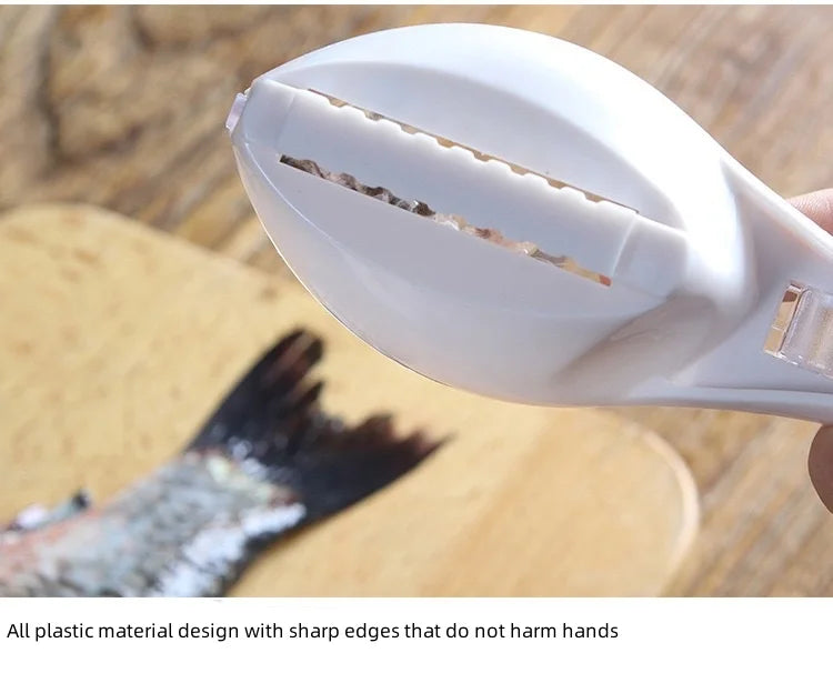 Raspador de báscula doméstica de cocina con tapa, raspador de escamas de pescado, descalcificación Manual, cepillado de herramientas de pesca