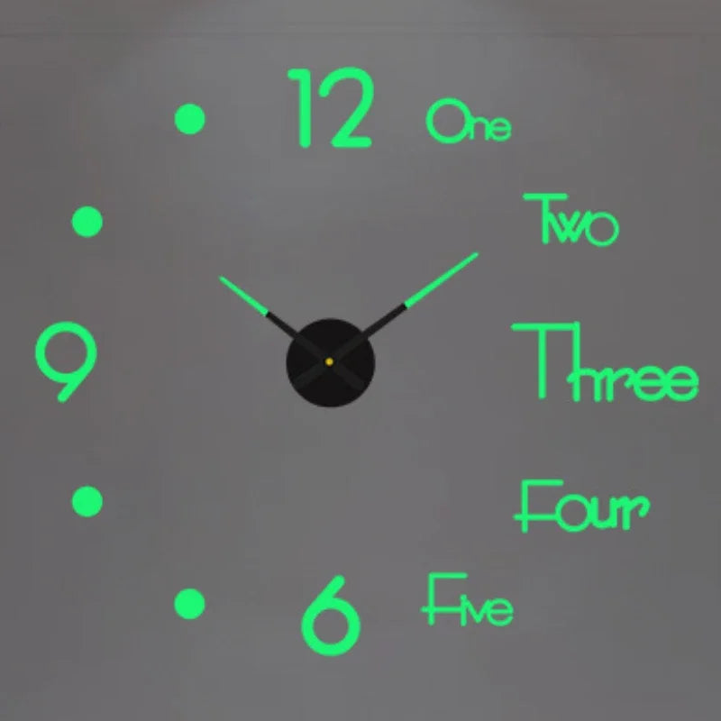 Reloj de pared con espejo acrílico de Número Romano grande 2D/3D, pegatina de moda DIY, relojes de cuarzo, reloj, decoración del hogar, pegatinas para el salón