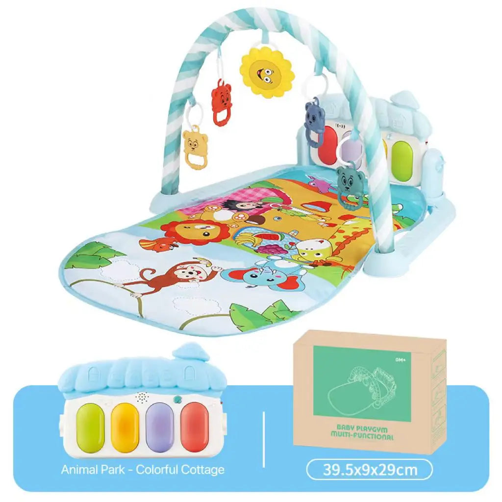 Raqueta de Fitness para bebé, juguete de Piano, Pedal de música para bebé recién nacido, equipo de Fitness suave y desmontable, estera de escalada