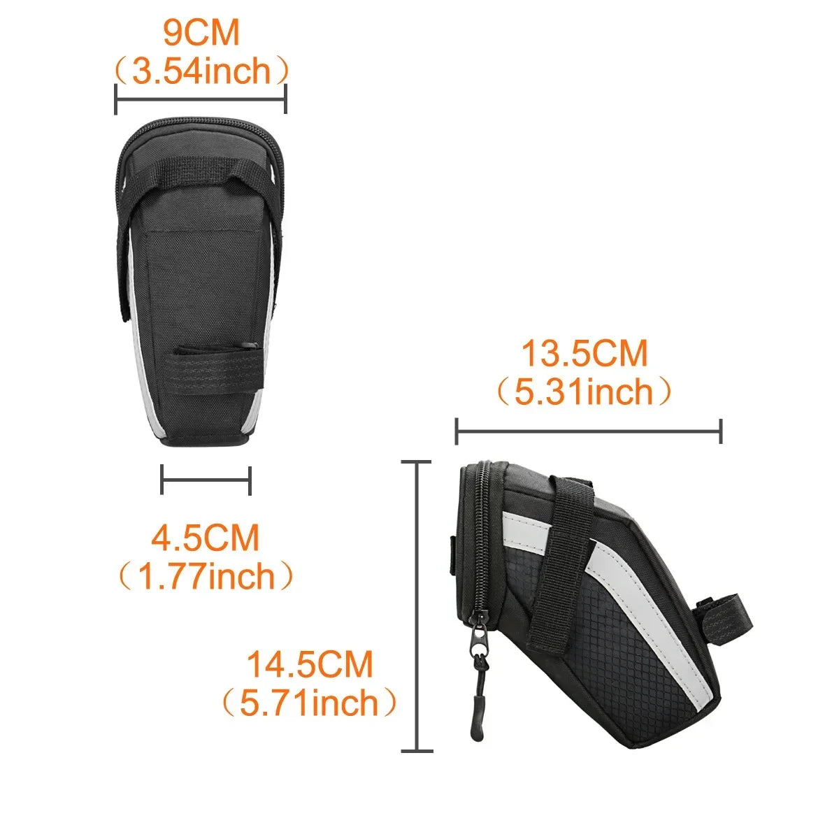 B SOUL-bolsa para SILLÍN de bicicleta, 1L, almacenamiento pequeño, asiento de ciclismo negro, bolsa trasera, Kit de accesorios, herramienta, accesorios reflectantes para ciclismo