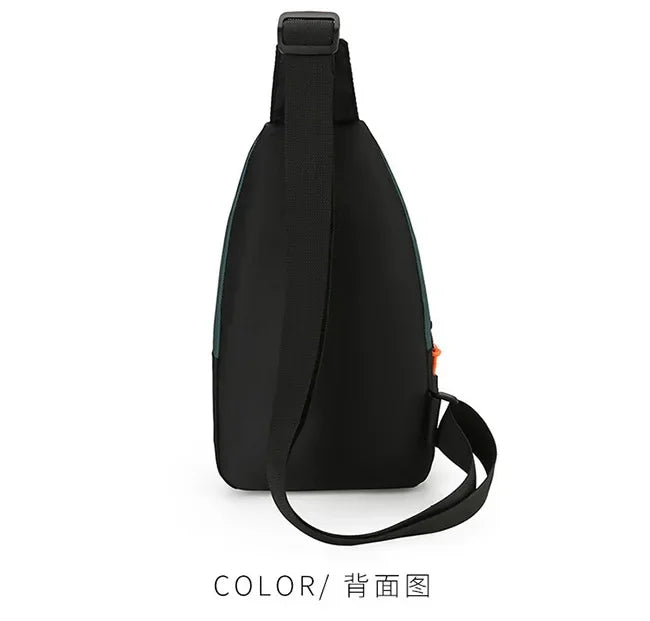 Riñoneras informales con estilo para hombre, bolso de pecho para hombre, bolso de pecho a la moda, bolso de hombro tipo bandolera de tela Oxford ligero