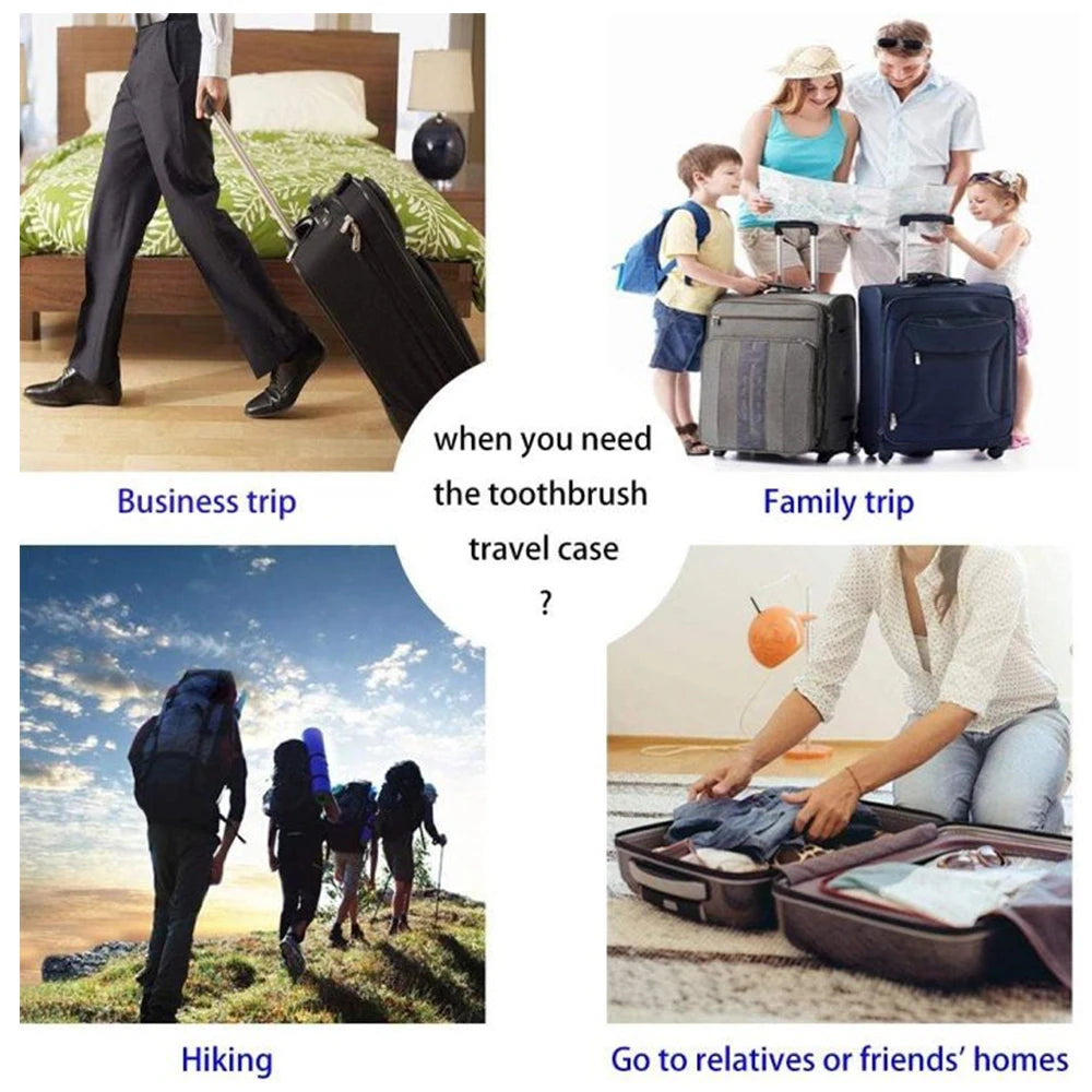 Estuche de viaje para cepillo de dientes eléctrico, apto para Oral B IO y Philips Sonicare, caja de viaje portátil, soporte para cepillo de dientes