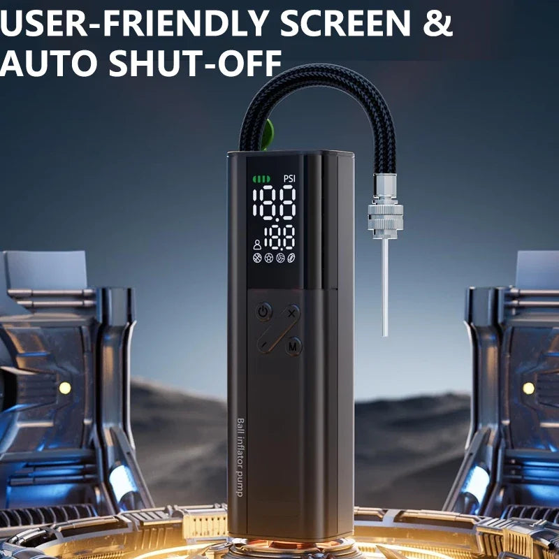 Inflador eléctrico con cable portátil, bomba de aire para neumáticos de coche, compresor de aire de 20PSI para coche, motocicleta, baloncesto con cable de alimentación extendido