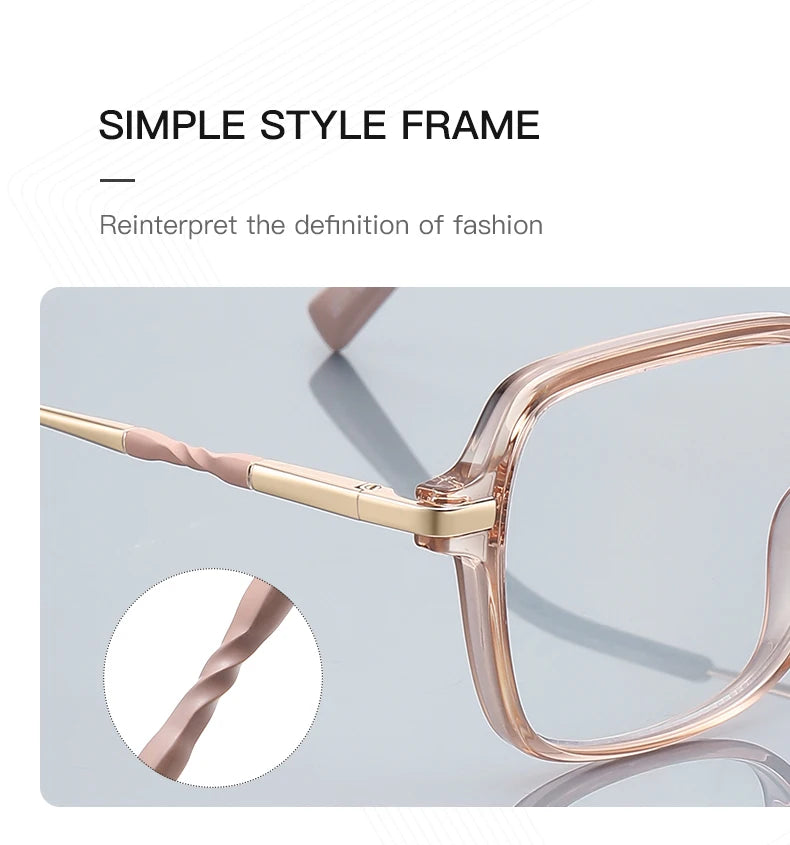 CLLOIO, gafas de lectura poligonales personalizadas de primera calidad, gafas de miopía a la moda para mujer, gafas graduadas con bloqueo de luz azul