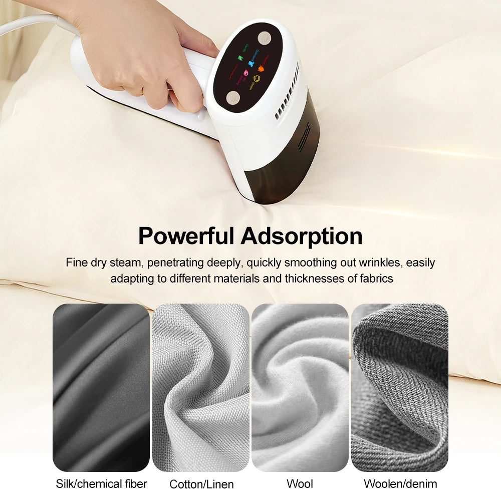 Vaporizador de ropa portátil 2 en 1 de 1000W con potente adsorción al vacío, planchado en vapor y en seco, que alisa las arrugas difíciles.