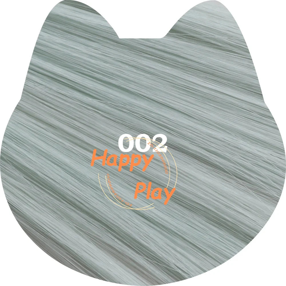 Peluca sintética de Cosplay de Anime de 400g + 60cm con flequillo para mujer, peluca recta Universal de volumen grueso de la serie verde, pelo resistente al calor