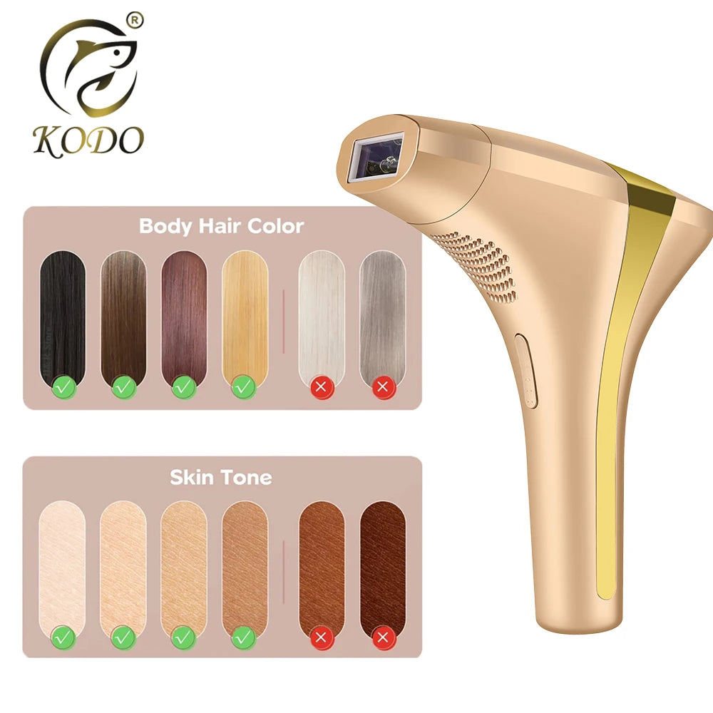 KODO 2026 Depiladora Láser de Hielo de Alta Gama, Personalizable, Depilación Láser Permanente IPL, Fotoepiladora Indolora 4 en 1 para Rostro y Cuerpo