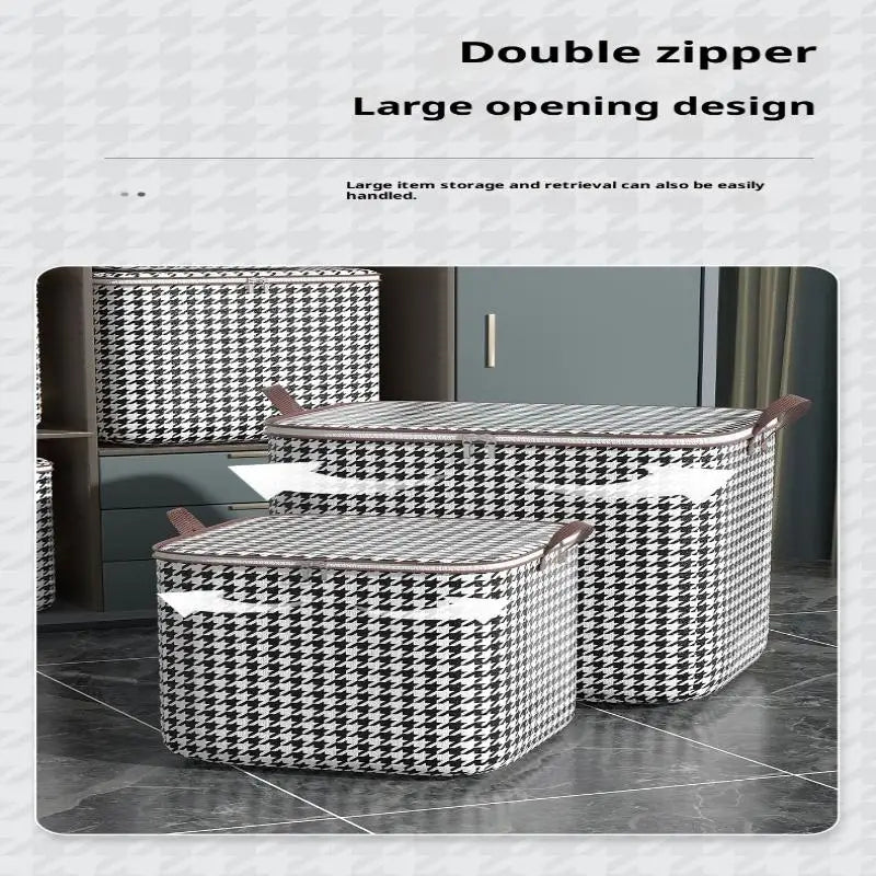 Caja de almacenamiento de ropa de gran tamaño con cubierta, cesta de lavandería grande, bolsa organizadora para bebé, plegable