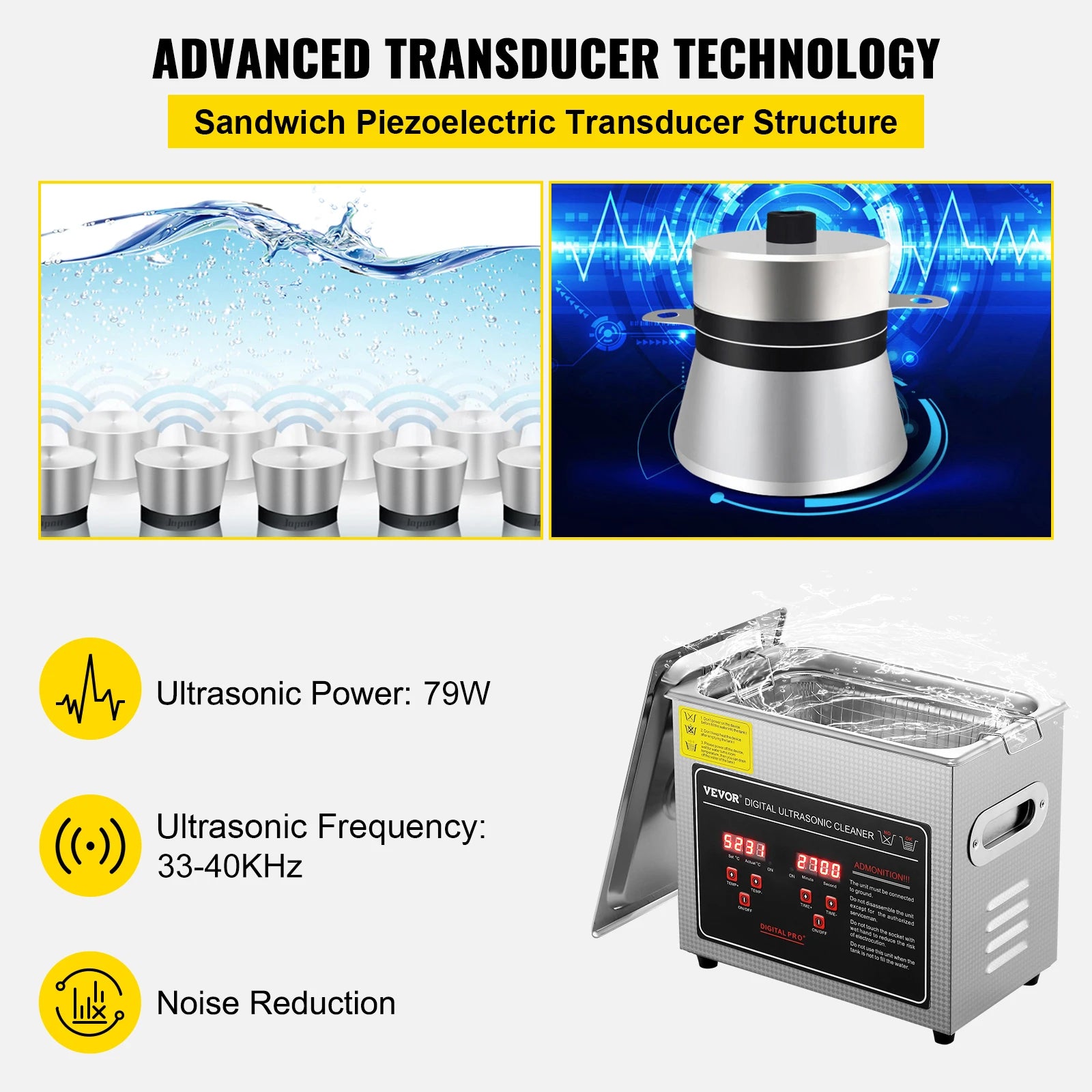 SucceBuy 2L 3L 6L 10L 22L 30L limpiador ultrasónico de acero inoxidable limpieza portátil lavadora ultrasonido electrodoméstico