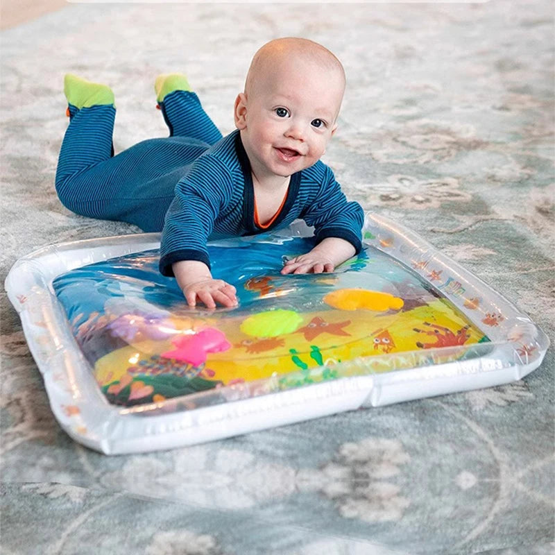 Juguetes para bebés, estera de juego de agua para el tiempo de la barriga, cojín inflable, educación temprana, estera de juego de agua para bebés y niños pequeños