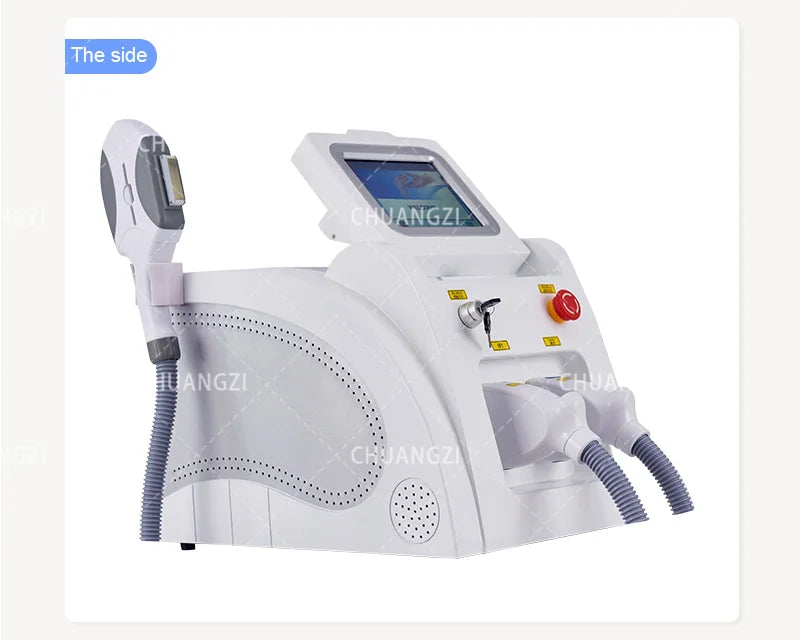 Máquina Láser IPL 2 en 1 para Eliminación de Tatuajes, Certificación CE, Máquina de Depilación Láser OPT ND YAG