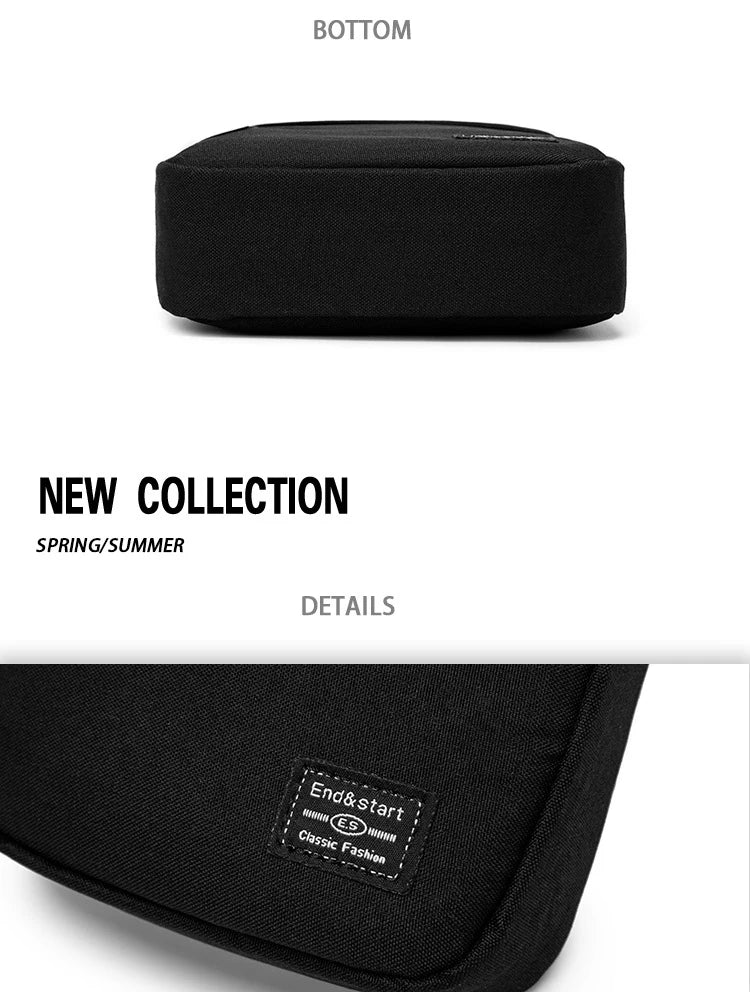 Bolso cruzado pequeño Oxford para hombre, bolso de hombro informal, billetera para teléfono móvil, ligero, Simple, compacto, adecuado para llevar diario