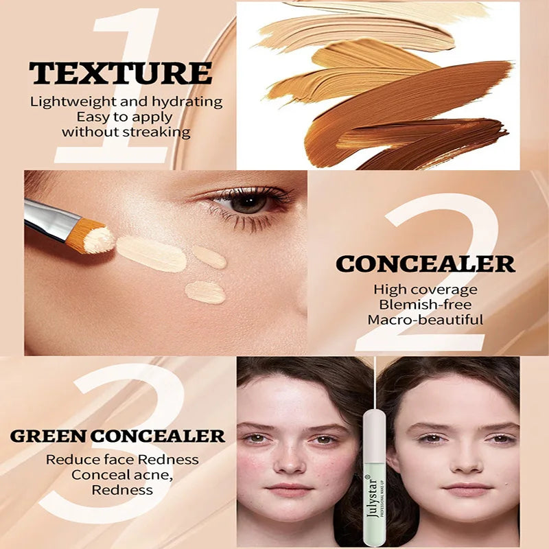 Corrector facial mate, maquillaje de cobertura completa, cosmético Focallure