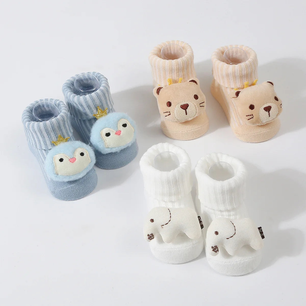 3 par/set de calcetines para bebés, accesorios para recién nacidos, animales de dibujos animados, ropa de regalo para niños, material infantil, calcetín transpirable de algodón