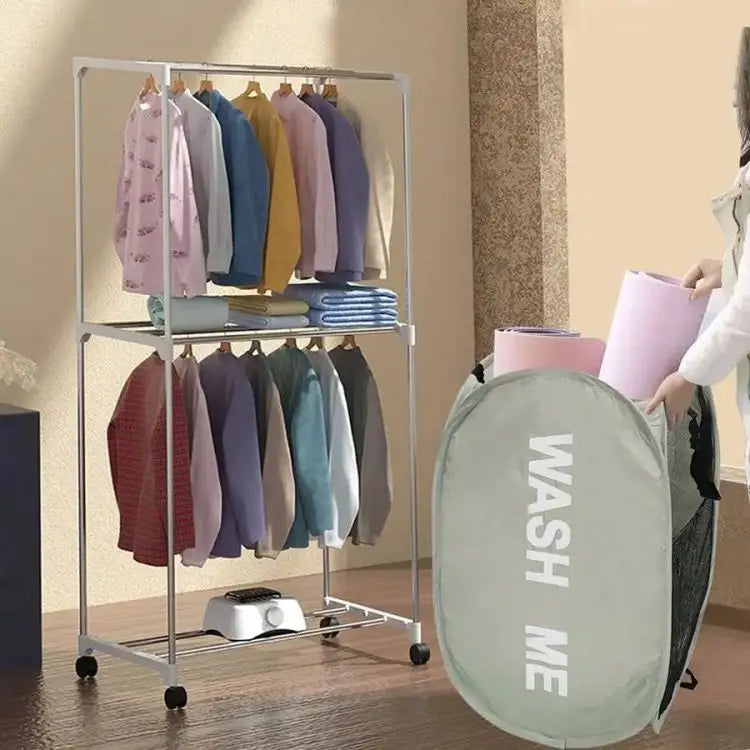 Cesto de lavandería emergente de malla portátil, cesta de lavandería plegable y transpirable de apertura amplia que ahorra espacio, artículos de baño de viaje para dormitorio