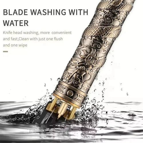Afeitadora masculina eléctrica - resistente al agua, cableada, seca / húmeda, incluyendo múltiples accesorios y cepillos de limpieza, mini afeitadora portátil, adecuada para peluqueros novatos o profesionales