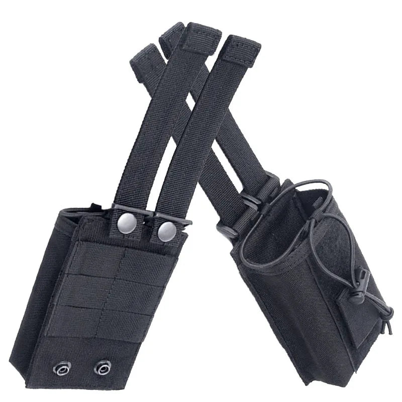 Bolsa para Talkie 1000D para caza al aire libre, bolsa táctica deportiva Molle de nailon para Radio, soporte para Walkie Talkie, bolsillo para revista Mag