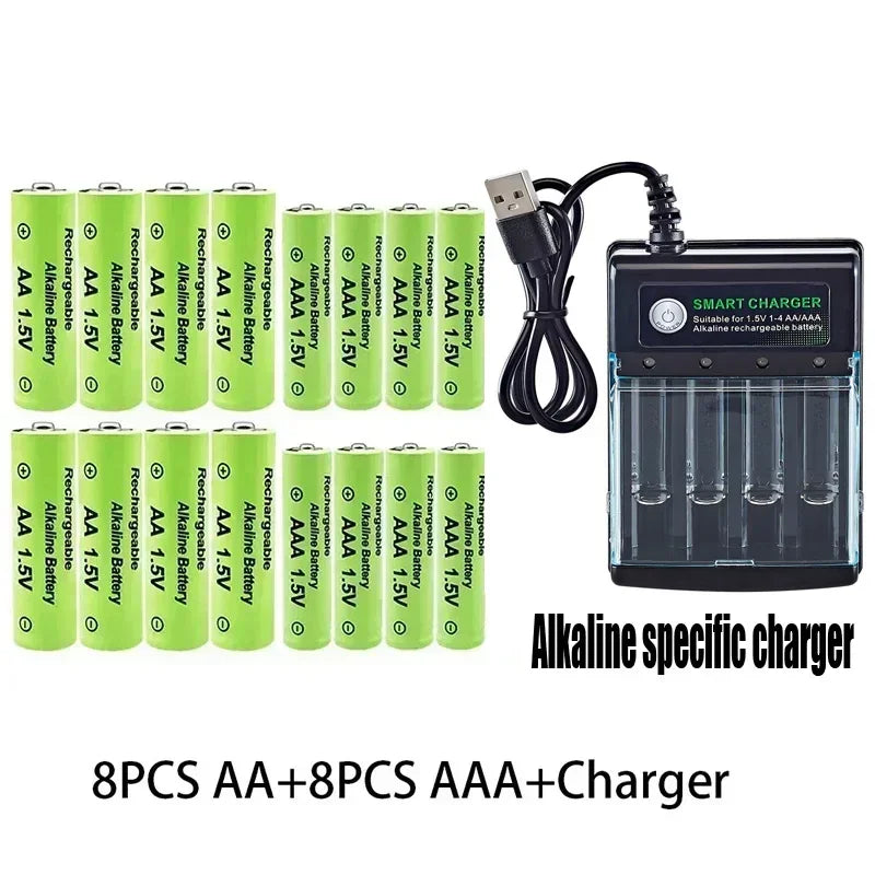 Batería recargable Original 1,5 V AA9800mAh + AAA8800mAh + cargador para ordenador reloj Radio videojuego cámara Digital AA AAAbattery