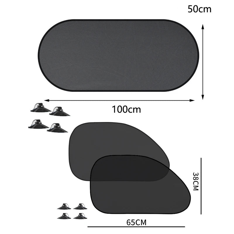 1-5 uds parasol para coche cortina de ventana lateral parasol para ventana trasera delantera verano bloqueo UV ventosa cortinas de protección solar para coche