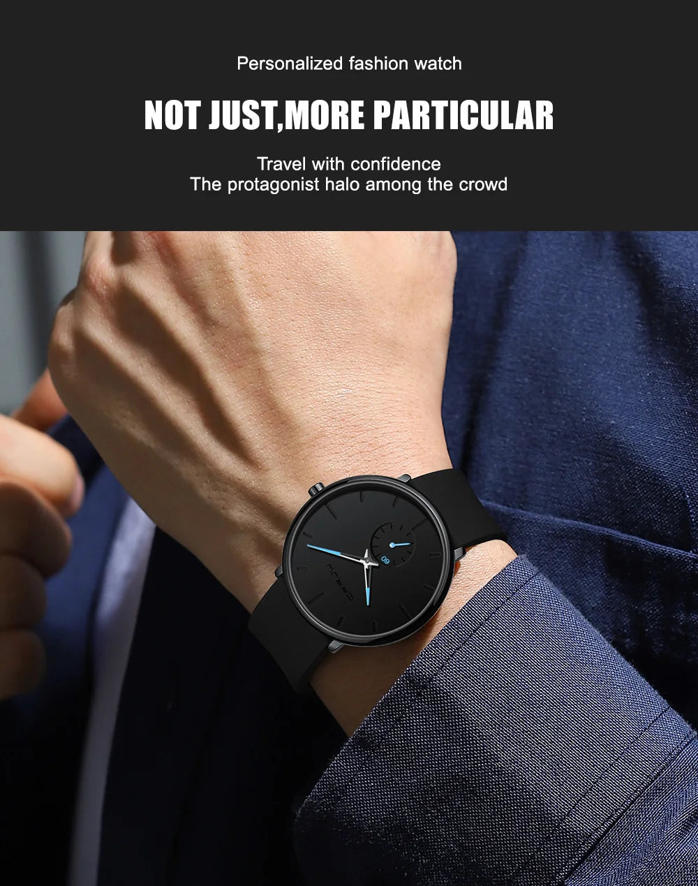 CRRJU-Conjunto de relojes de silicona informales para hombre y mujer, relojes de pulsera de cuarzo con esfera Simple, reloj de vestir para mujer