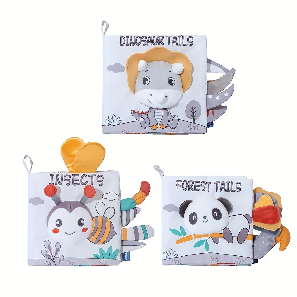 Libros suaves para bebés, juguetes 3D con tacto y sensación de tela arrugada, libros para bebés, niños, tacto y sensación arrugada, regalos para niños pequeños