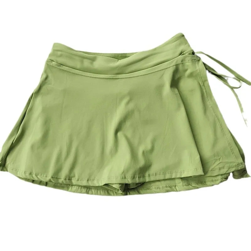 Falda deportiva de Yoga 2 en 1 para mujer, faldas deportivas para correr, pantalones cortos de cintura alta, falda de Golf de voleibol, tenis, deportes, gimnasio, falda de Yoga, pantalones cortos
