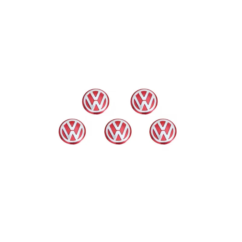 5/10 Uds. Insignia de llave remota de coche de 14MM emblema pegatinas con logotipo de Metal para VW GTI Polo Golf Passat Tiguan Arteon Touareg CC Taigo Caddy Je