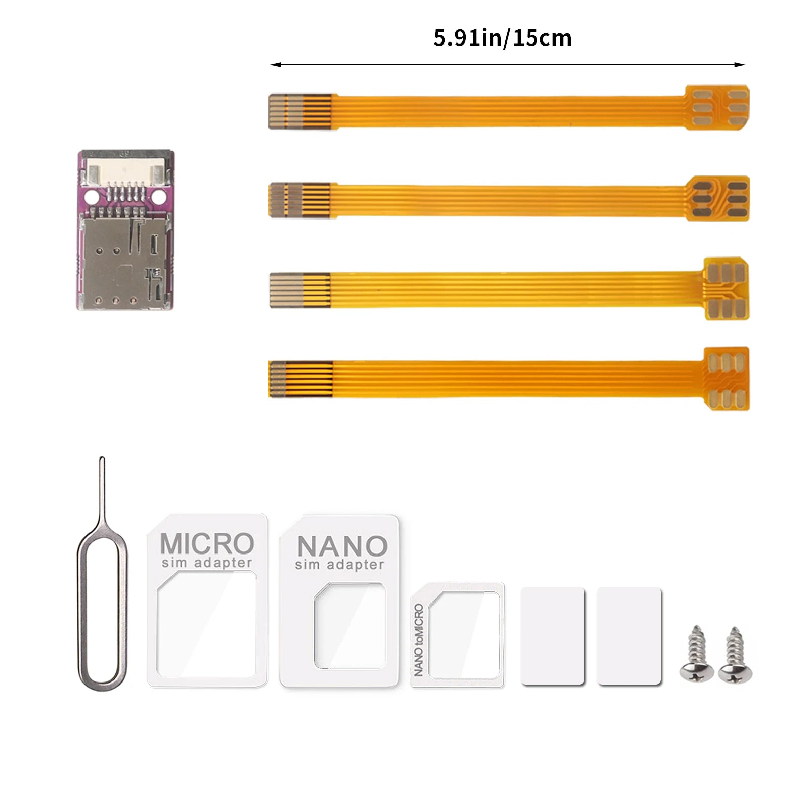 Herramienta de activación de tarjeta IC de teléfono móvil TPC, convertidor de expulsión de tarjeta Nano SIM, adaptador de expansión de tarjeta Nano SIM FPC, Cable flexible de 15cm