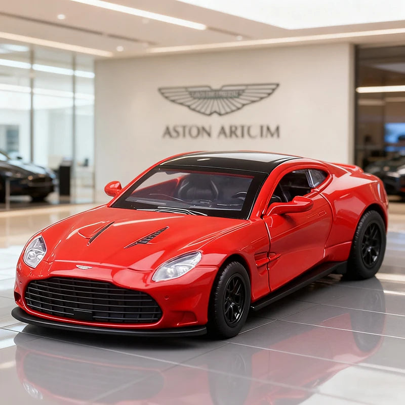 1/41 Aston Martin Vanquish coche de aleación fundido a presión y vehículos de juguete modelo de coche modelo a escala en miniatura coche de juguete para niños