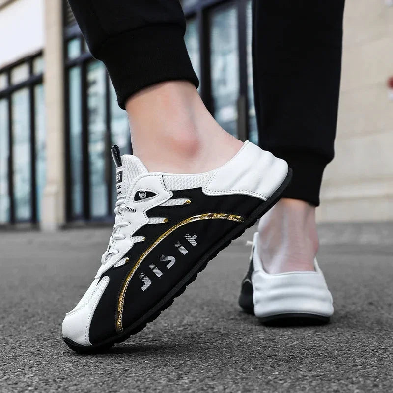 Zapatos informales ligeros y transpirables para hombre, medias zapatillas antideslizantes, zapatos perezosos, zapatillas cómodas para caminar, verano