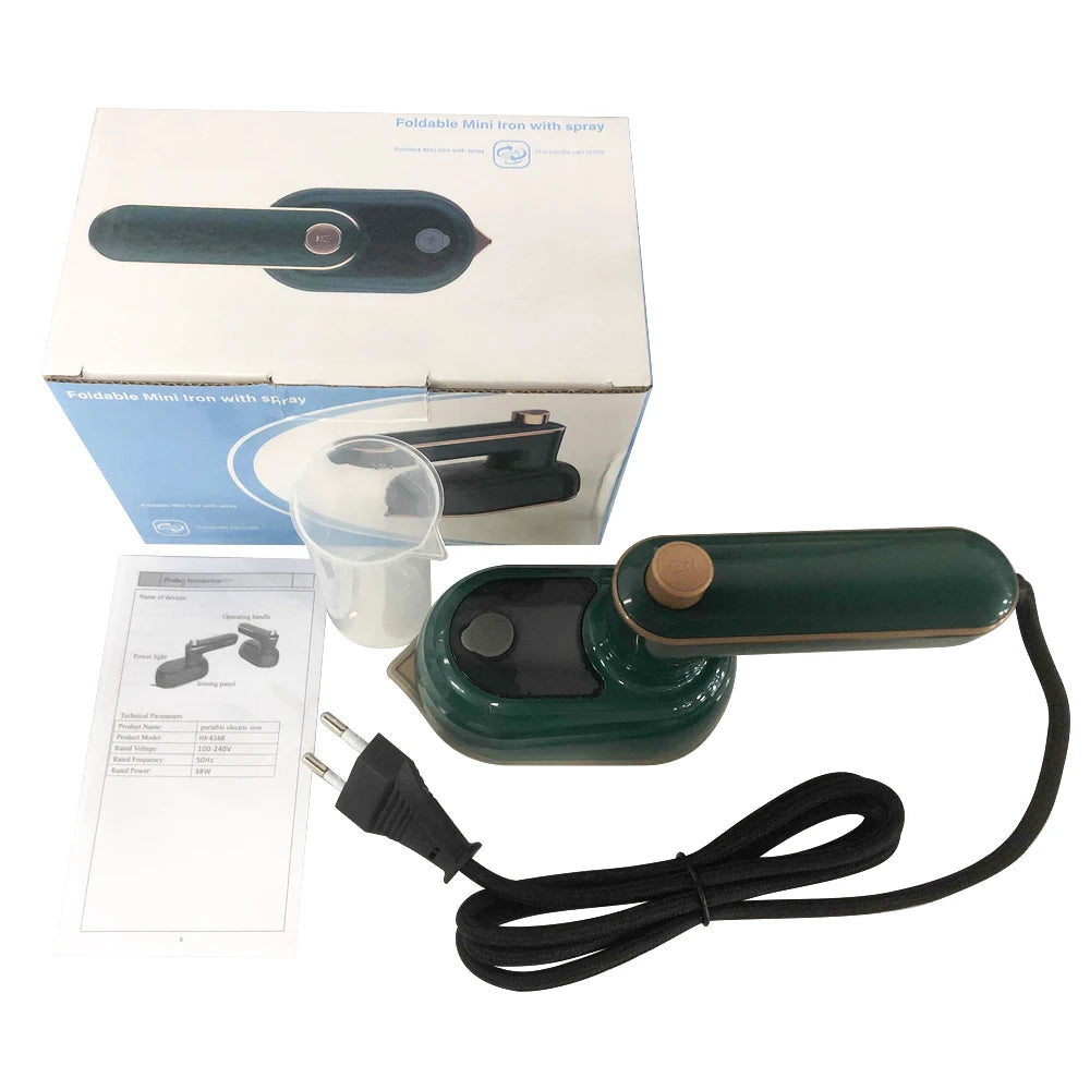 Mini plancha de vapor portátil 170 °   Giratorio Alta Temperatura 180 ° C Vaporizador de ropa portátil Máquina de planchar en seco y húmedo para el hogar y los viajes