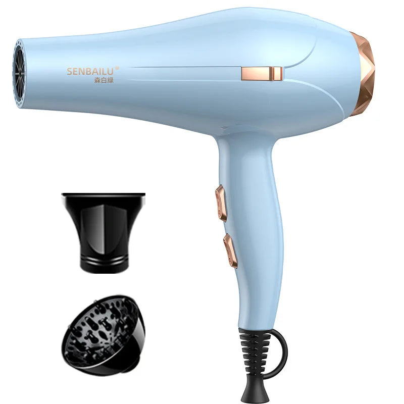 Secador de Pelo de Secado Rápido en 11 Segundos con Núcleo de Cobre Puro, Cuidado del Cabello con Iones Negativos y Luz Azul de Alta Velocidad, Secador de Pelo Profesional para el Hogar