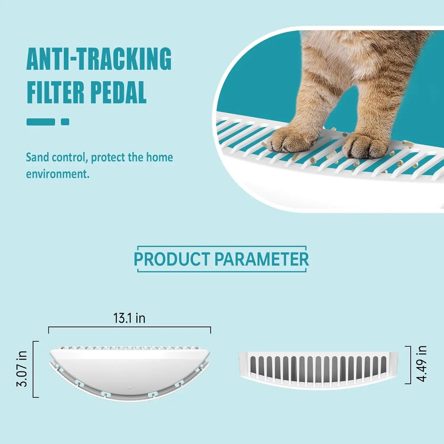 TONEPIE Accesorios para Caja de Arena Automática para Gatos, Puerta de Recambio para Contenedor de Inodoro Autolimpiable, Piezas de Repuesto, Suministros para Gatos