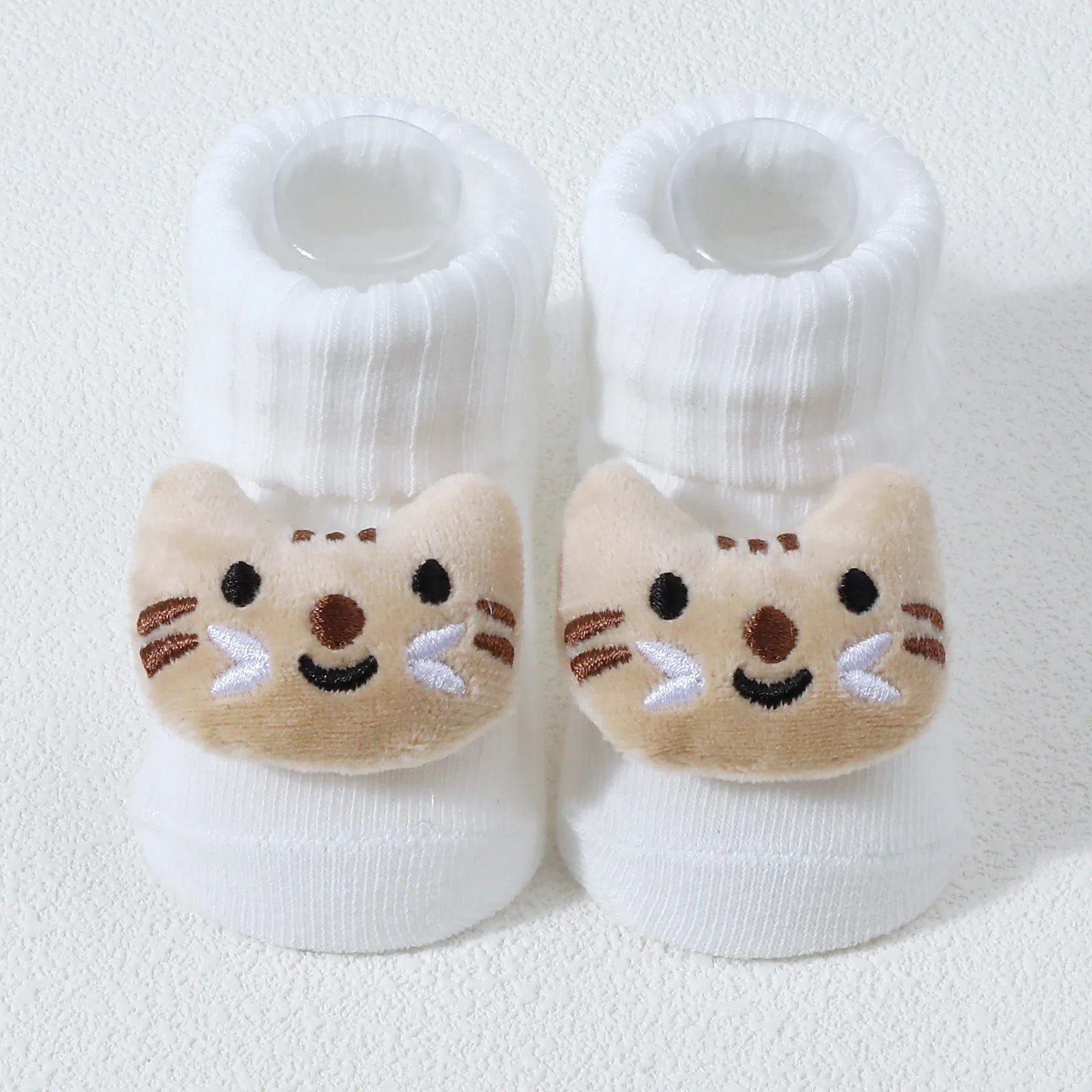 Calcetines bonitos de dibujos animados de oso, León, Panda, calcetines de bebé para niños y niñas, calcetines de tubo sólidos de algodón suave para recién nacidos, calcetines para niños