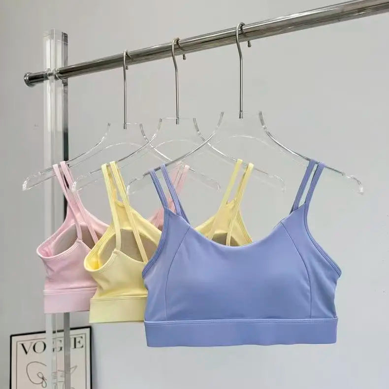 Sujetador Deportivo para Mujer, Resistente a Impactos y con Efecto Push-Up, Ropa Deportiva, Sujetador de Yoga de Secado Rápido para Verano y Alta Intensidad