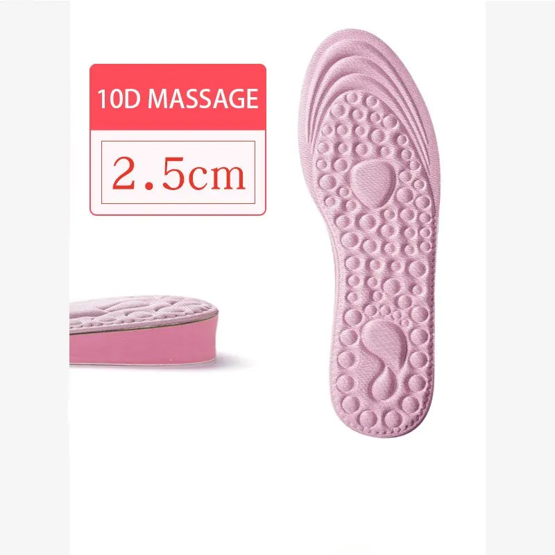 Plantillas de altura aumentada para zapatos de mujer, suela interior, inserto de zapato, elevación del talón, comodidad EVA, plantillas para el cuidado de los pies, 1 par