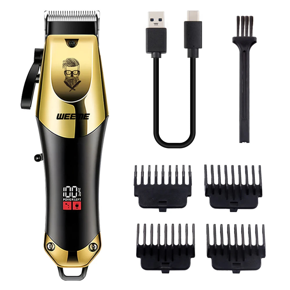 Cortadora de Pelo Vintage Inalámbrica, Máquina de Cortar Pelo Eléctrica Recargable con Kit de Recortador de Vello Nasal, Regalo para Novio