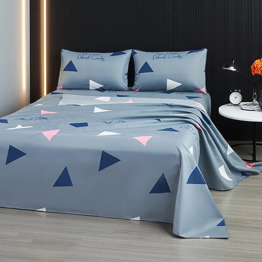 Juego de ropa de cama de tamaño grande (3 o 4 piezas): sábana con estampado de flores pequeñas, funda protectora de colchón, resistente a arrugas y pelusa, apta para todas las estaciones Análisis detallado de términos