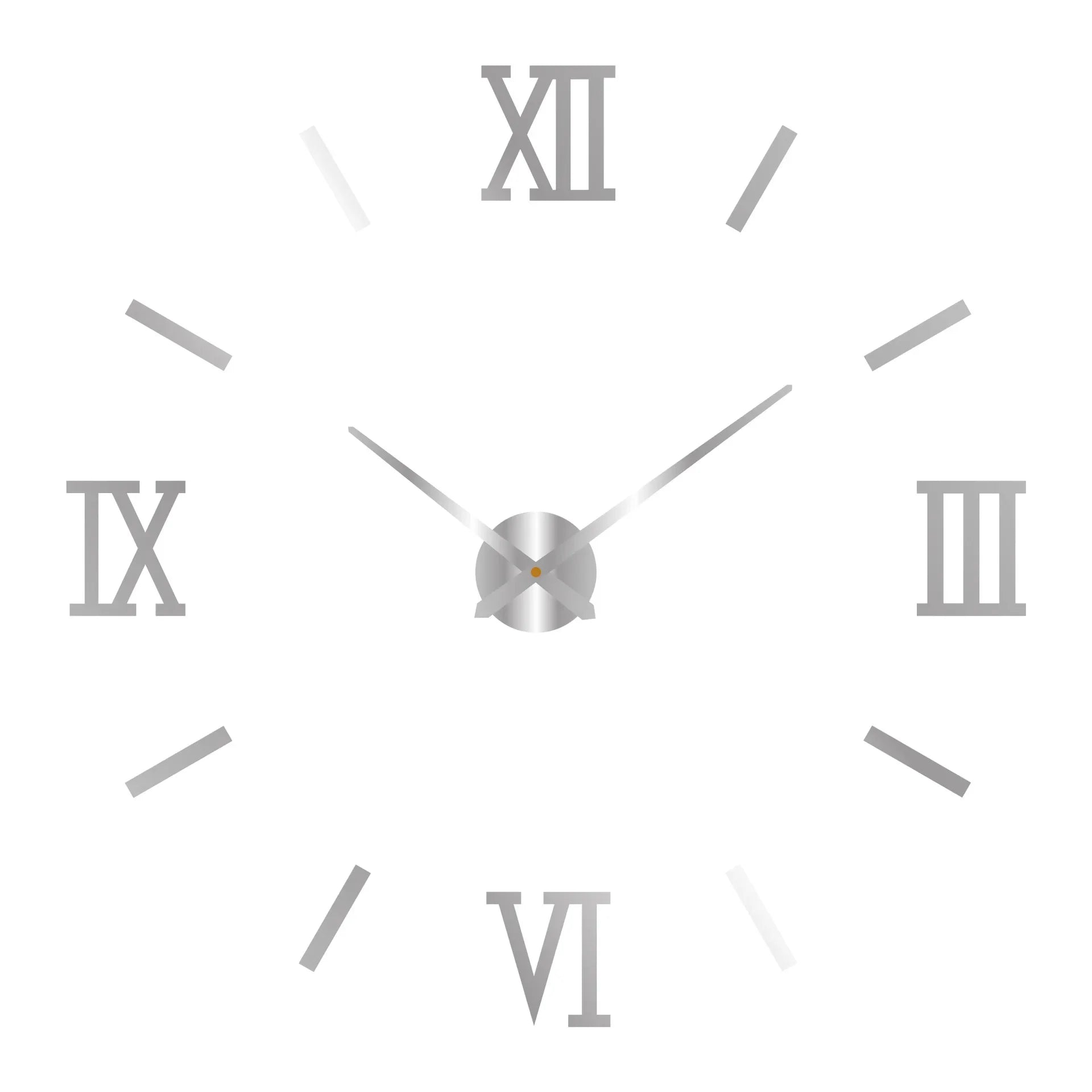 Reloj de pared con espejo acrílico de Número Romano grande 2D/3D, pegatina de moda DIY, relojes de cuarzo, reloj, decoración del hogar, pegatinas para el salón