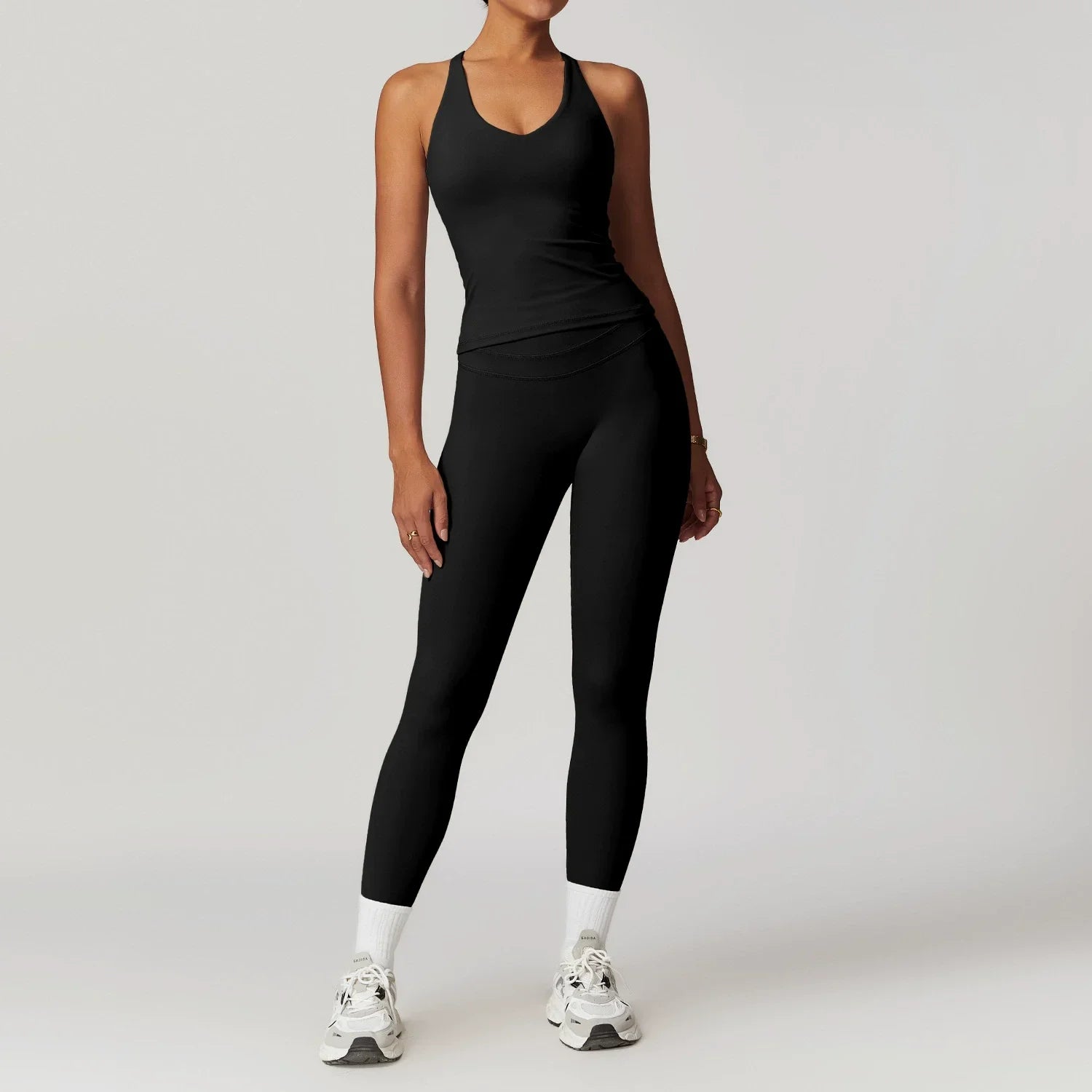 Ropa deportiva de 2 piezas para mujer, conjunto de Yoga, ropa de gimnasio, ropa deportiva, trajes de Yoga, conjunto de Fitness, chándales, Sujetador deportivo, mallas de cintura alta para gimnasio