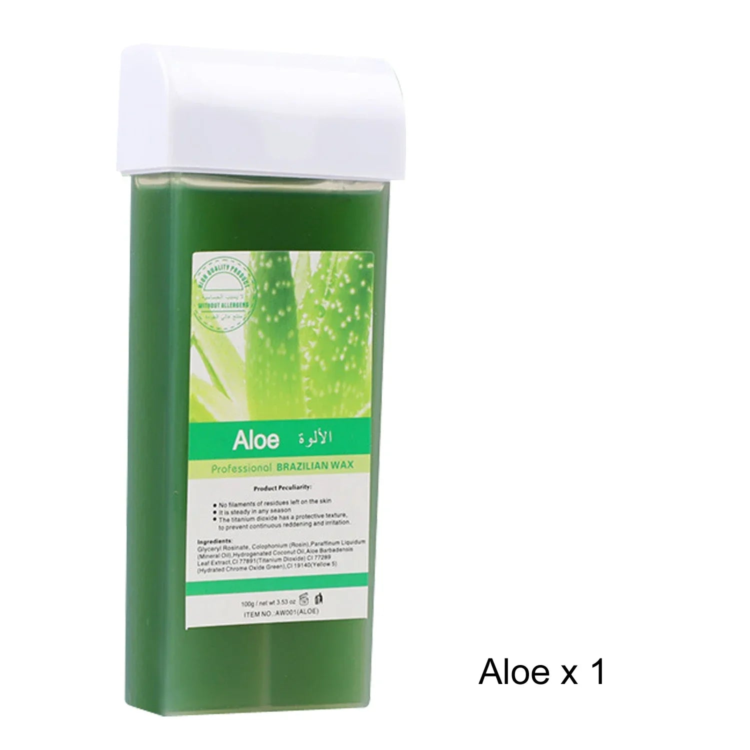 Cartucho de cera depilatoria de miel y aloe vera sin dolor para depilación de bikini y cuerpo, Compatible con calentadores de cera