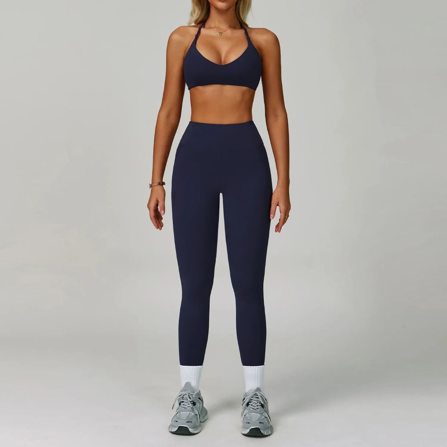 Conjuntos de 2 uds de chándal para mujer, ropa deportiva, conjuntos de Yoga, ropa deportiva, sujetador de entrenamiento, conjunto de mallas de cintura alta, ropa de gimnasio, trajes deportivos