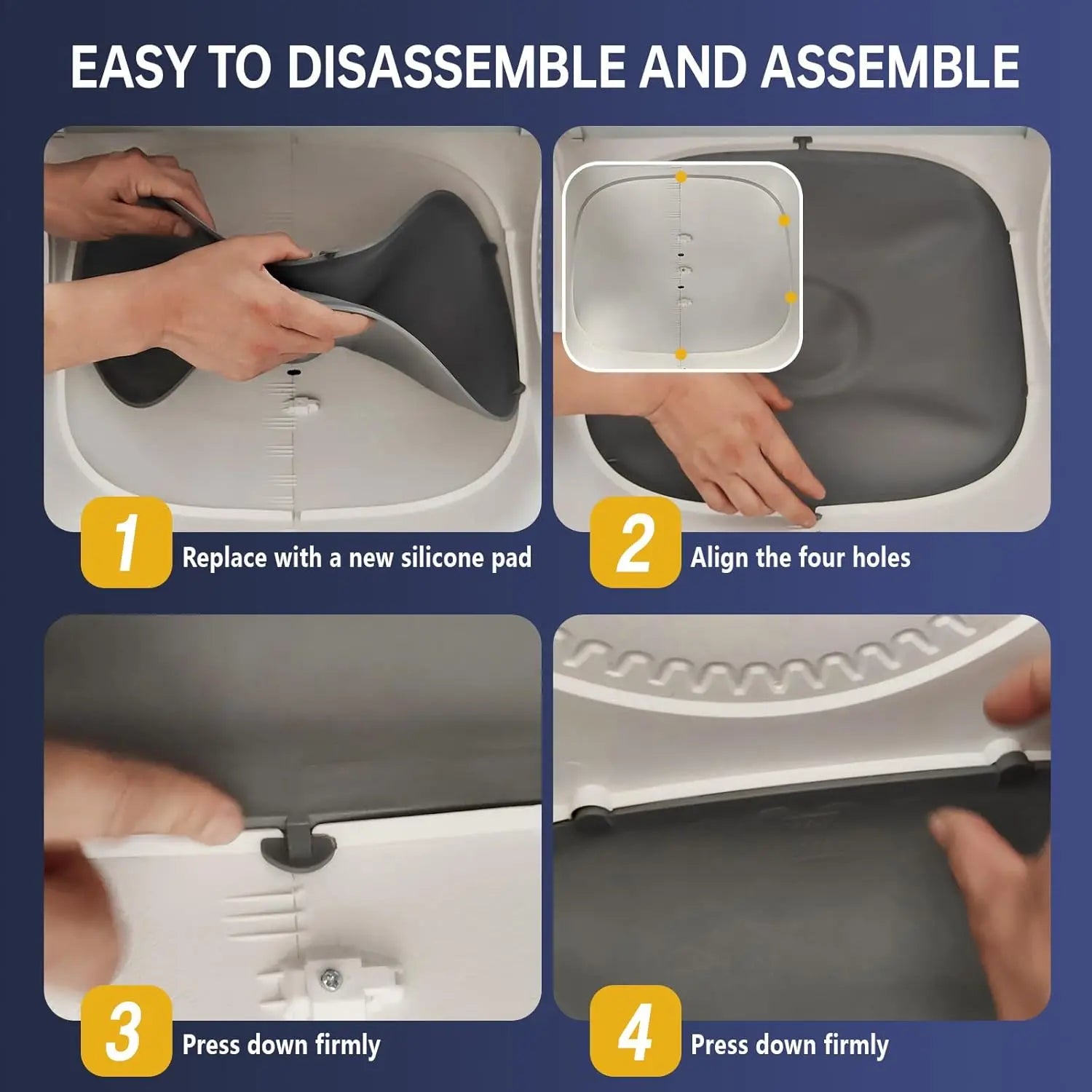 TONEPIE Accesorios para Caja de Arena Automática para Gatos, Puerta de Recambio para Contenedor de Inodoro Autolimpiable, Piezas de Repuesto, Suministros para Gatos