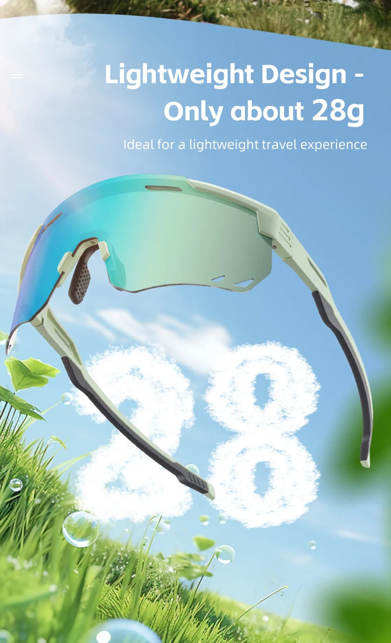 ROCKBROS-gafas de sol polarizadas y fotocromáticas para ciclismo, lentes deportivas para bicicleta de montaña y carretera, protección UV400
