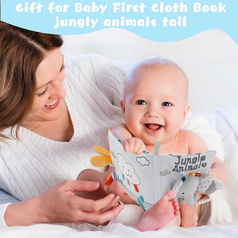 Libros suaves para bebés, juguetes 3D con tacto y sensación de tela arrugada, libros para bebés, niños, tacto y sensación arrugada, regalos para niños pequeños